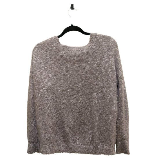 Express | Lace Up Tie Front Sweater, Size S | Dusty Mauve - Picture 2 of 3